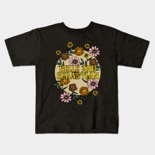 Belle and Sebastian Name Personalized Flower Retro Floral 80s 90s Name Style Kids T-Shirt